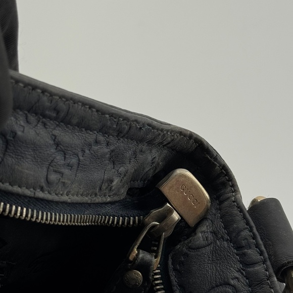 Gucci Black Leather Monogram Crossbody Bag - Picture 7 of 12